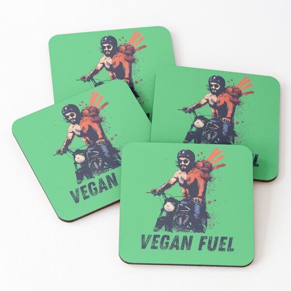 Item preview, Vegan Biker Vector Art - Man on Bike with Vegetables designed and sold by zax454.
