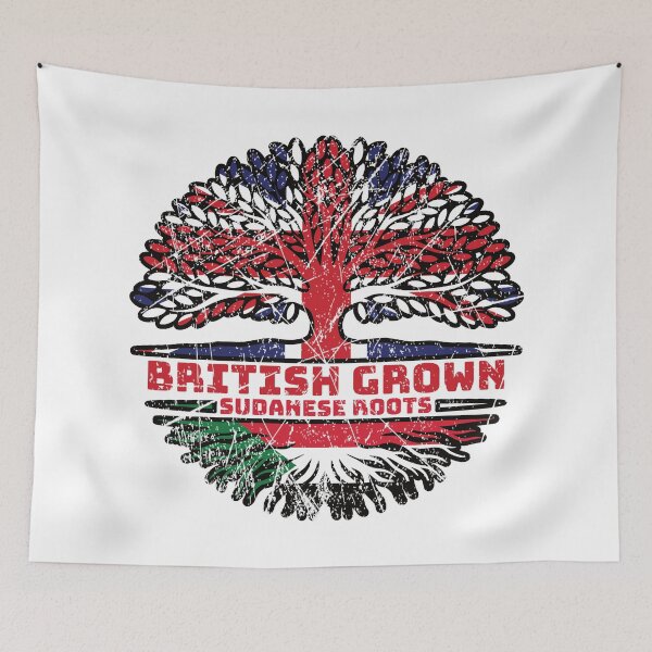Item preview, Sudan Sudanese Uk United Kingdom British Tree Roots Flag designed and sold by FlagX.