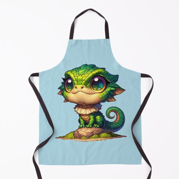 Aperçu de l'œuvre Adorable basilic de style Chibi | Studio d'oie grincheuse créée et vendue par GrumpGoose.