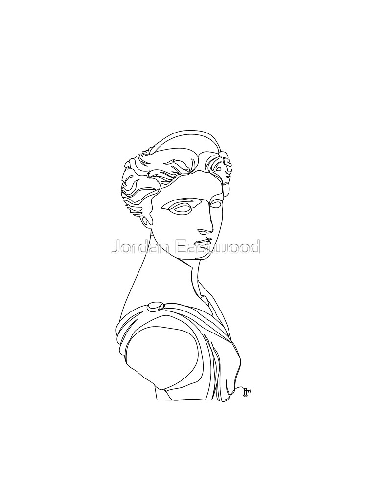 "Artemis, Greek Statue - One Line Drawing" Sleeveless Top by