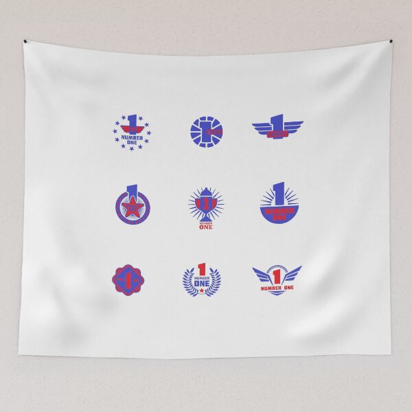 Item preview, sticker pack, number one, decorated, stylized designed and sold by Numbers-Art.