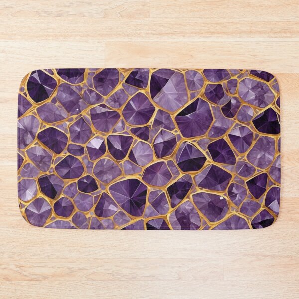 Item preview, Abstract Amethyst Gold Inlay Pattern designed and sold by calibrit.