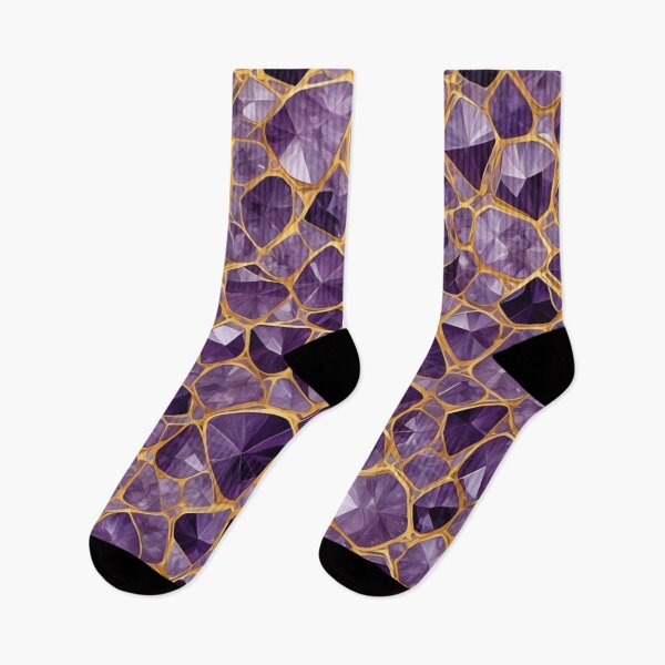 Item preview, Abstract Amethyst Gold Inlay Pattern designed and sold by calibrit.