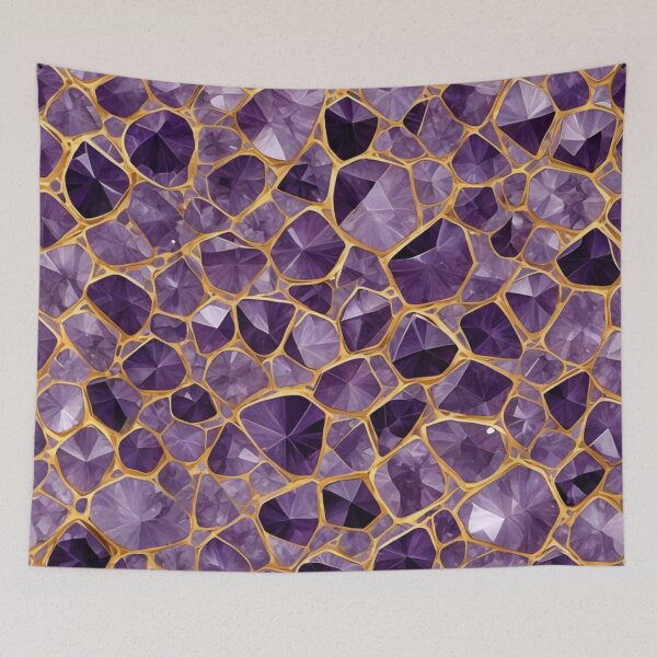 Item preview, Abstract Amethyst Gold Inlay Pattern designed and sold by calibrit.