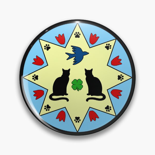 Item preview, Lucky Black Cat Hex Sign designed and sold by MannyShop.