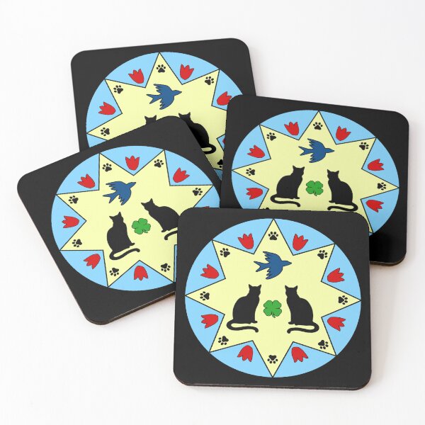 Item preview, Lucky Black Cat Hex Sign designed and sold by MannyShop.