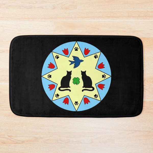 Item preview, Lucky Black Cat Hex Sign designed and sold by MannyShop.
