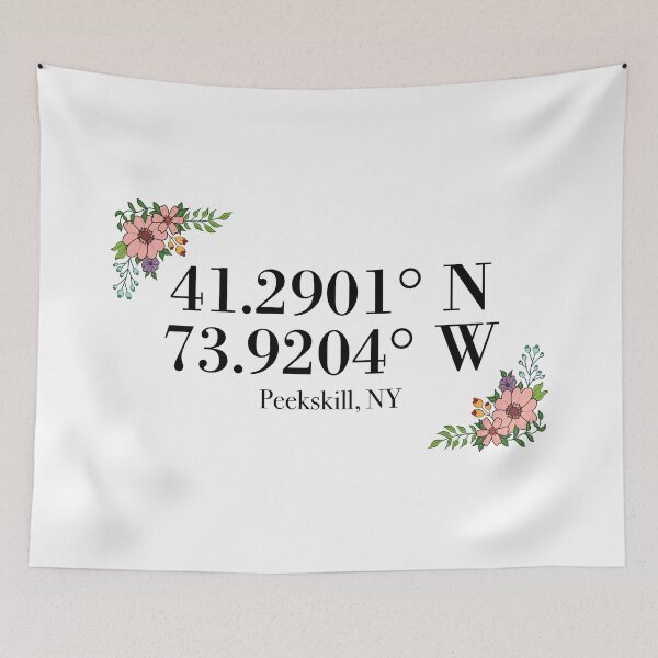 Item preview, Peekskill, NY Coordinates designed and sold by mynameisliana.