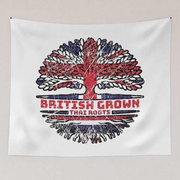 Item preview, Thailand Thai Uk United Kingdom British Tree Roots Flag designed and sold by FlagX.