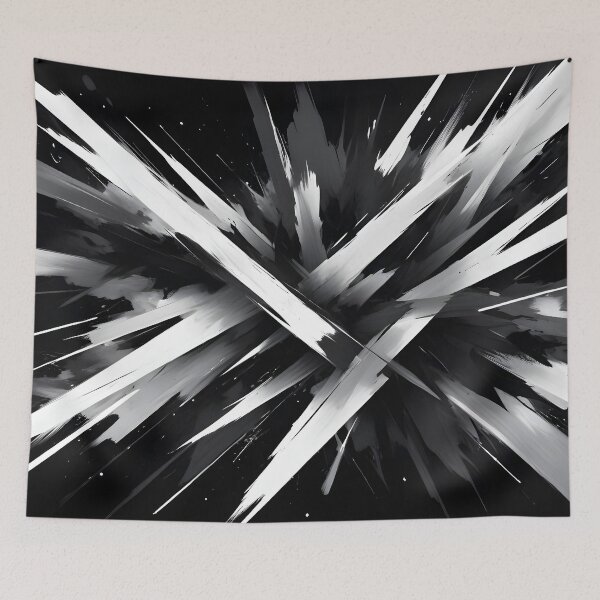 Item preview, Abstract White on Black Design designed and sold by papi1998.