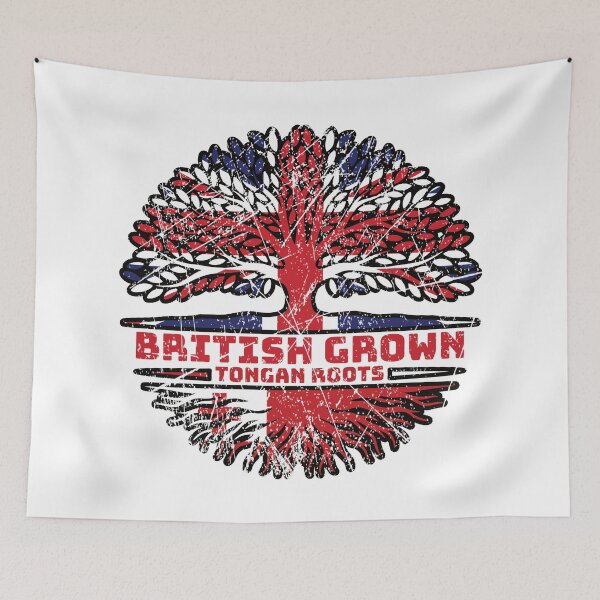 Item preview, Tonga Tongan Uk United Kingdom British Tree Roots Flag designed and sold by FlagX.