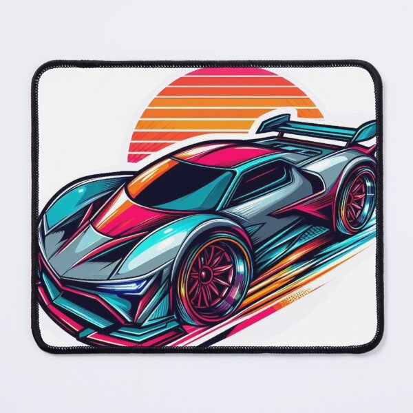 Item preview, Sunset Synthwave Supercar designed and sold by RetroDig.
