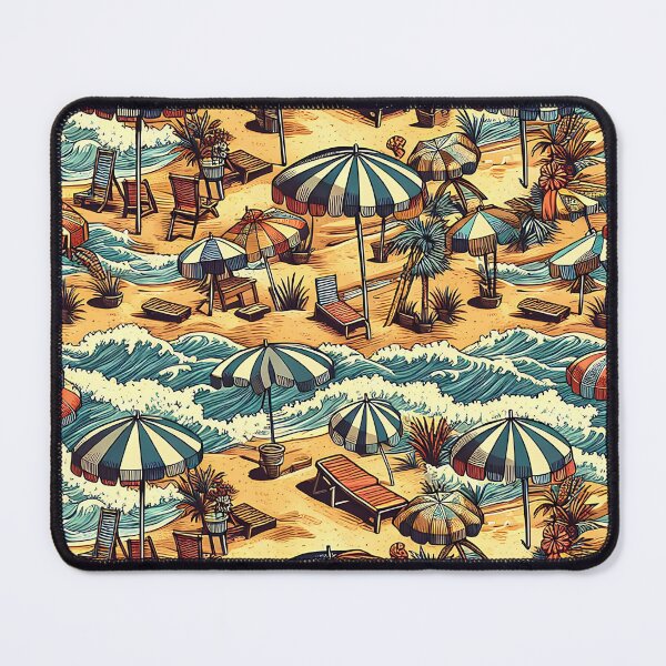 Item preview, Sunny Beach Umbrellas Pattern 1 designed and sold by PurplePajamas.