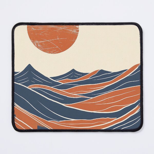 Item preview, Abstract Sunset Over Waves designed and sold by Retrocranio.