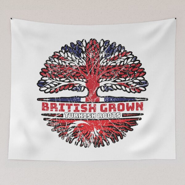 Item preview, Turkey Turkish Uk United Kingdom British Tree Roots Flag designed and sold by FlagX.