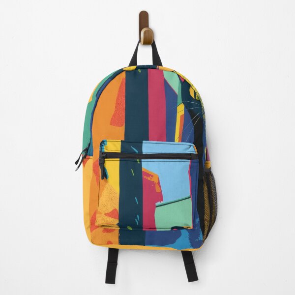 Item preview, Curious Cat in Colorful Alley designed and sold by Retrocranio.