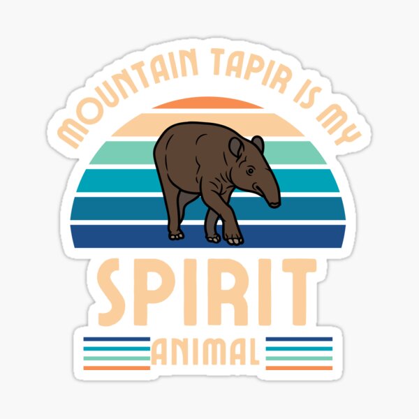 Vista previa del artículo con la obra «El tapir de montaña es mi animal espiritual.», diseñado y vendido por sydney-syder.