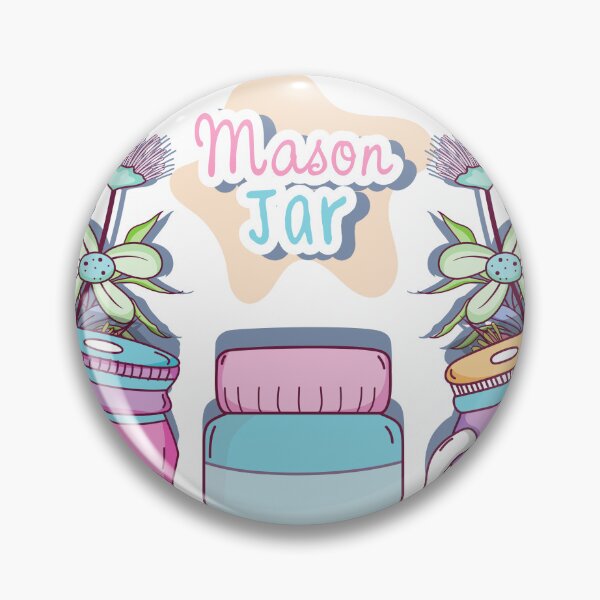 Item preview, Mason jar with flowers designed and sold by Nice En.