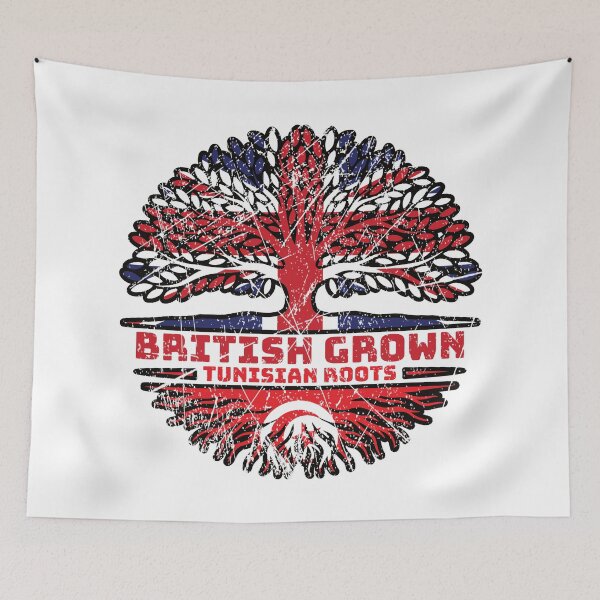 Item preview, Tunisia Tunisian Uk United Kingdom British Tree Roots Flag designed and sold by FlagX.