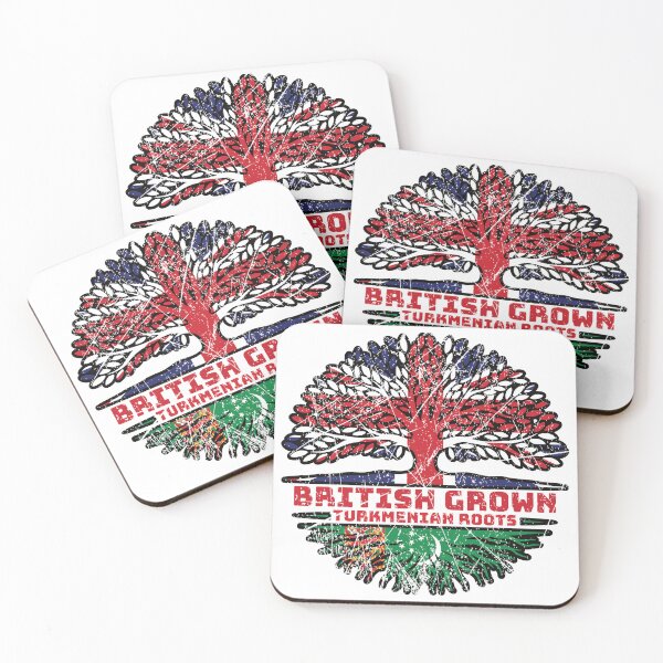 Item preview, Turkmenistan Turkmenian British UK Tree Roots Flag designed and sold by FlagX.