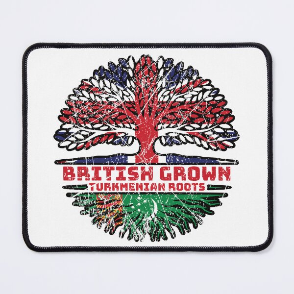 Item preview, Turkmenistan Turkmenian British UK Tree Roots Flag designed and sold by FlagX.