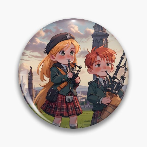 Item preview, Children play bagpipes Scotland designed and sold by Artbellachi.