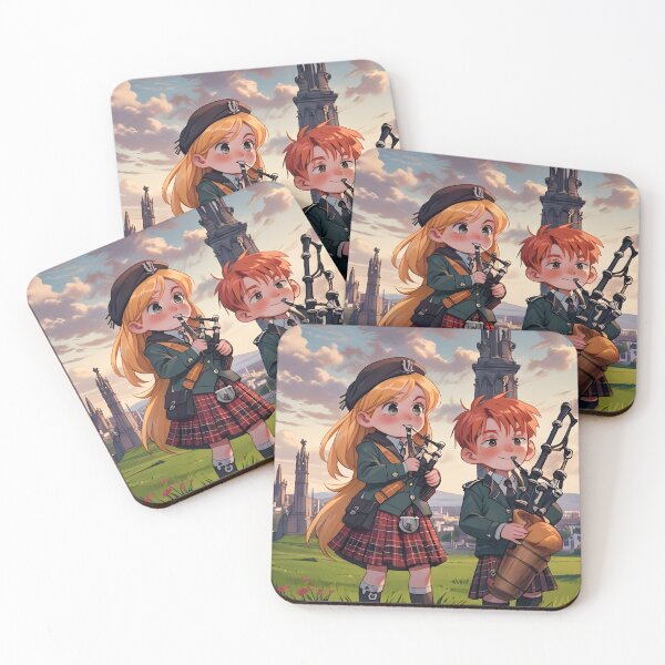 Item preview, Children play bagpipes Scotland designed and sold by Artbellachi.