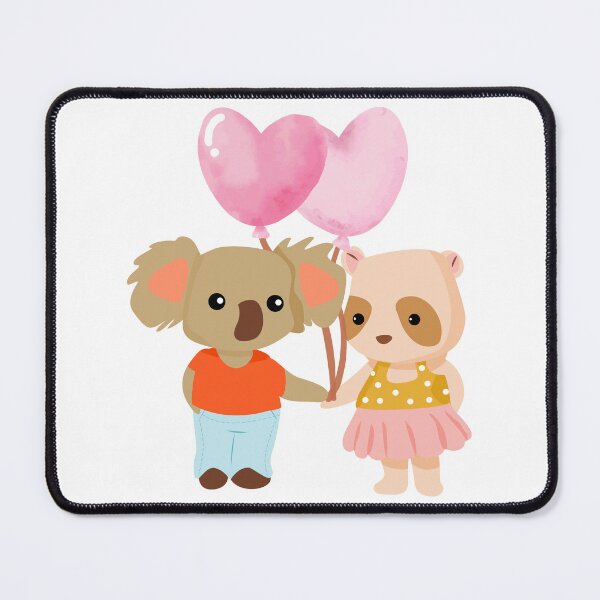 Item preview, Cute couple bear and pink heart shaped balloons designed and sold by Jayjaynaenae.
