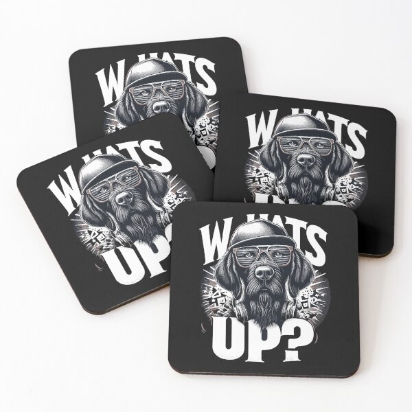 Item preview, German Wirehaired Pointer Gangster What's up Dog Gift designed and sold by Pineapple-Tree.