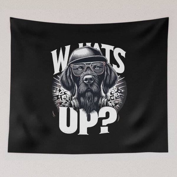 Item preview, German Wirehaired Pointer Gangster What's up Dog Gift designed and sold by Pineapple-Tree.
