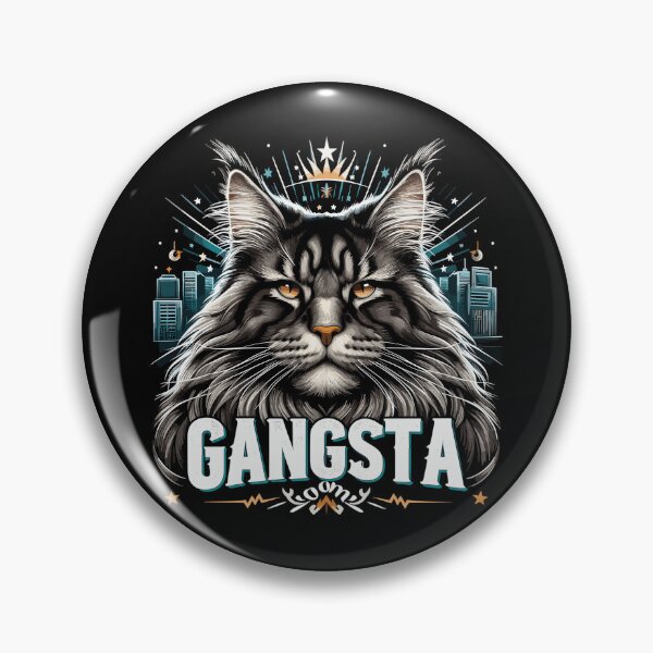 Item preview, Maine Coon cat cool gangsta gangster gift designed and sold by Pineapple-Tree.