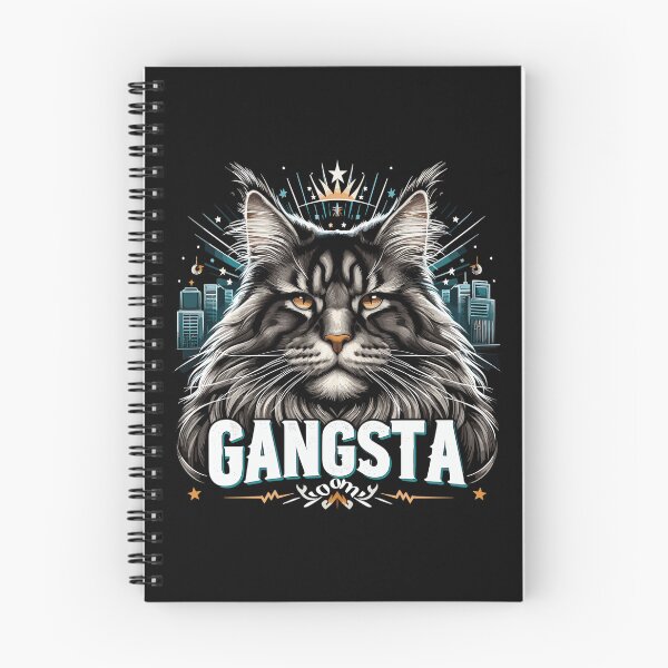 Item preview, Maine Coon cat cool gangsta gangster gift designed and sold by Pineapple-Tree.