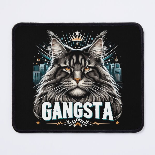 Item preview, Maine Coon cat cool gangsta gangster gift designed and sold by Pineapple-Tree.