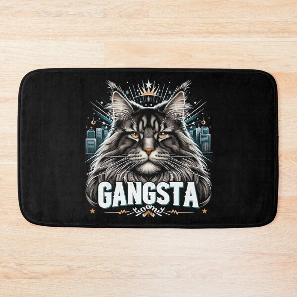 Item preview, Maine Coon cat cool gangsta gangster gift designed and sold by Pineapple-Tree.