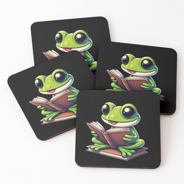 Item preview, Charming Bookworm Frog Illustration: A Reader’s Delight designed and sold by haitrieuic96.