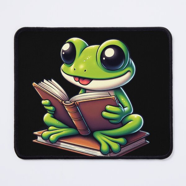 Item preview, Charming Bookworm Frog Illustration: A Reader’s Delight designed and sold by haitrieuic96.