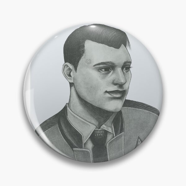 Item preview, Connor from Cyberlife (B&W) designed and sold by Gh0stCookies.