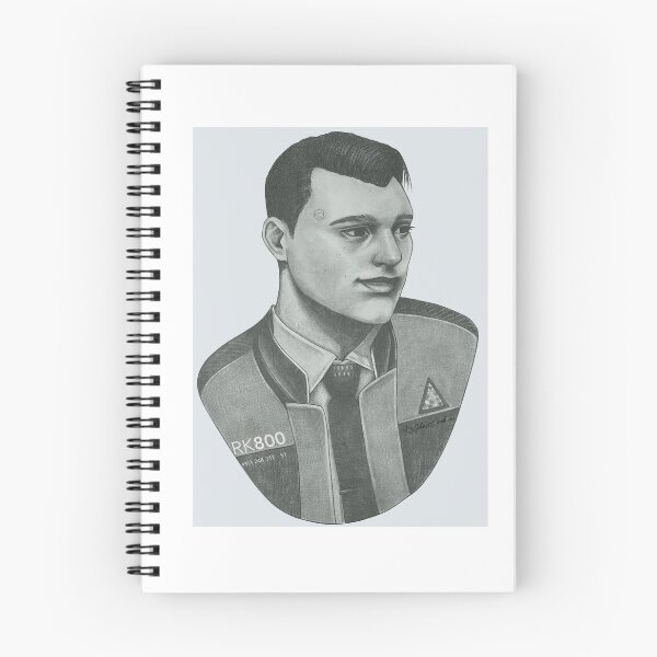 Artikelvorschau, Connor aus Cyberlife (Schwarzweiß) entworfen und verkauft von Gh0stCookies.
