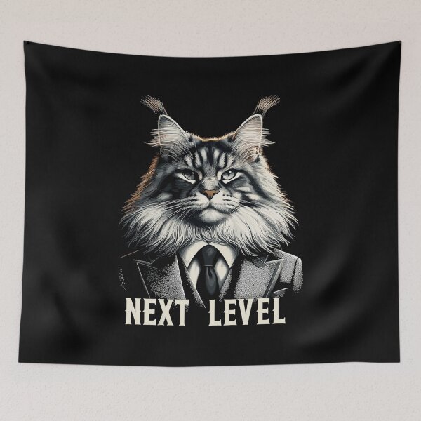 Item preview, Maine Coon Cat Next Level Suit Success Gift designed and sold by Pineapple-Tree.