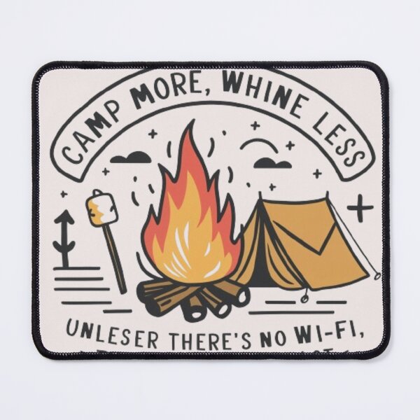 Item preview, camp more whine less designed and sold by FieldCampCo.