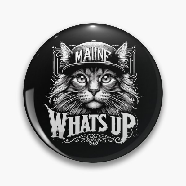 Item preview, Maine Coon Cat Cool What's Up Hip Hop Gift designed and sold by Pineapple-Tree.