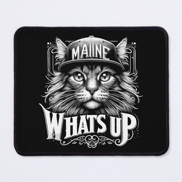 Item preview, Maine Coon Cat Cool What's Up Hip Hop Gift designed and sold by Pineapple-Tree.