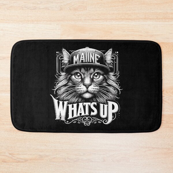 Item preview, Maine Coon Cat Cool What's Up Hip Hop Gift designed and sold by Pineapple-Tree.