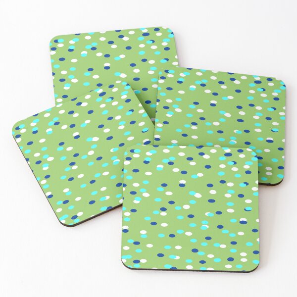 Item preview, Blue And White Poke a Dot With Green Background designed and sold by Rainbowland123.