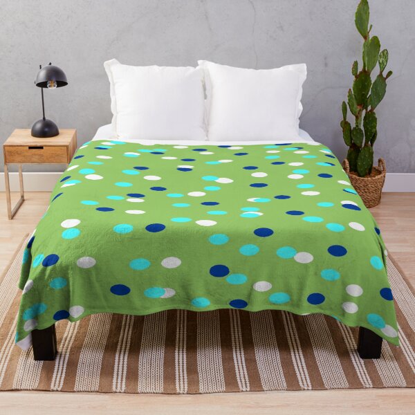 Item preview, Blue And White Poke a Dot With Green Background designed and sold by Rainbowland123.