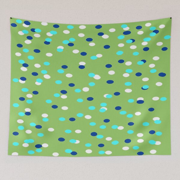 Item preview, Blue And White Poke a Dot With Green Background designed and sold by Rainbowland123.