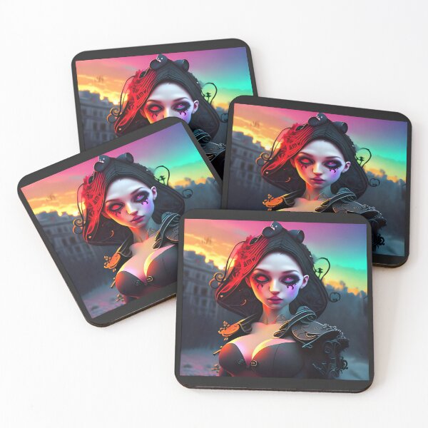 Item preview, Rainbow Sunset Futuristic Witch designed and sold by Chubuter.