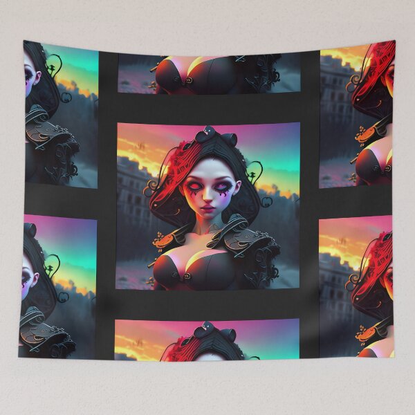Item preview, Rainbow Sunset Futuristic Witch designed and sold by Chubuter.