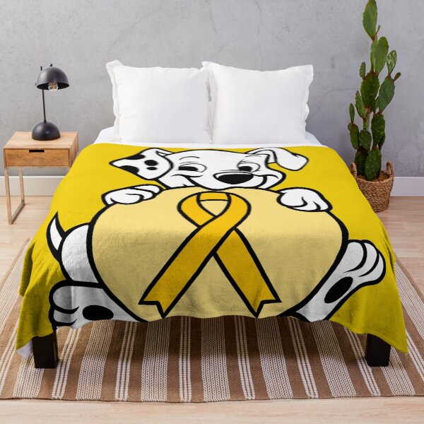 Item preview, Dalmatian Puppy with Awareness Ribbon Ball (Yellow) designed and sold by CaitlynConnor.
