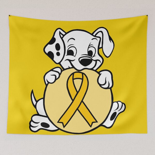 Item preview, Dalmatian Puppy with Awareness Ribbon Ball (Yellow) designed and sold by CaitlynConnor.